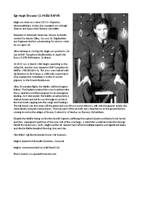 A preview of a PDF biography for Shearer, Hugh